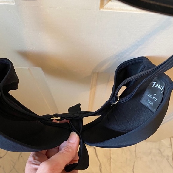 Push Up Black Bathing Suit Top - Picture 2 of 3